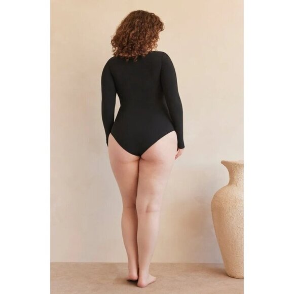 Bumpsuit The Crawford Swimsuit One Piece Black Size XL NEW Long Sleeve Zipper - Picture 4 of 7